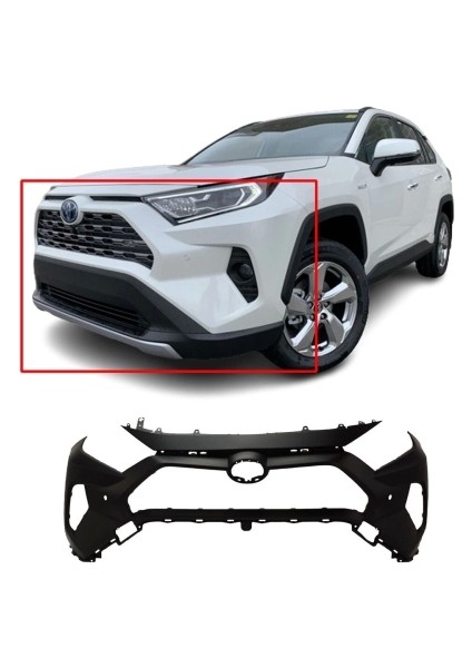 Toyota Rav4- 2018-2024 Ön Üst Tampon Astarlı Siyah/sensör Delikli (Tyg) (Oem NO:521194A918)