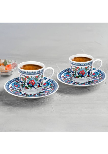 Gözde Double Topkapı Kahve Fincan Seti 4 Kişilik