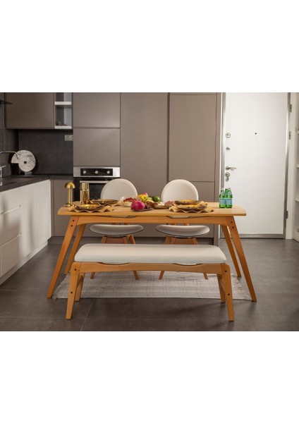 Vowtukey Touch Iskandinav Mutfak&salon Masa Sandalye TAKIMI(2S1M1B)