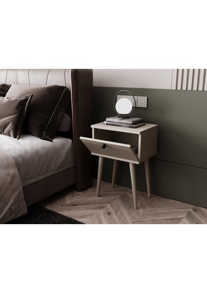 Melura Komodin %100 Mdf Lake Boyalı Ahşap Ayak modelleri