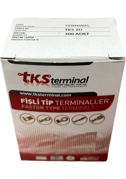 Tks 2d Dişi Fiş Tırnaklı 6.3mm 300 Adet Fiyatı fiyatları