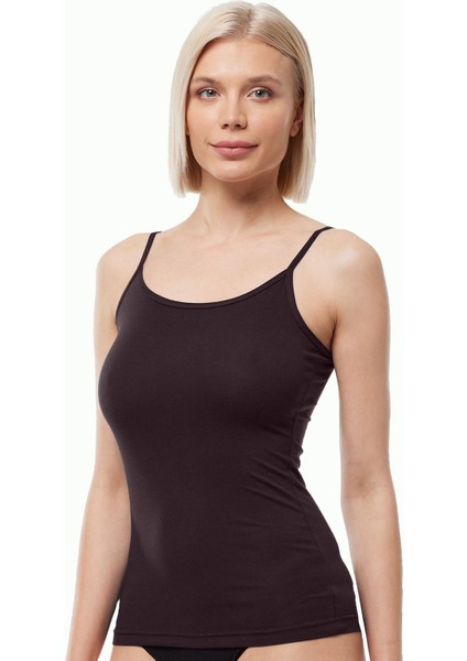 Kadın Kahveverengi Ayarlanabilir Ip Askılı Modal Atlet 140