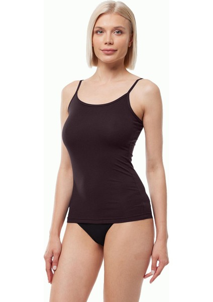 Kadın Kahveverengi Ayarlanabilir Ip Askılı Modal Atlet 140 modelleri