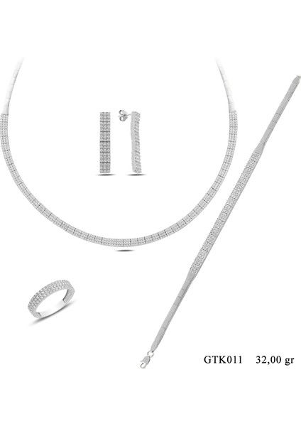 Kolye - Bileklik - Küpe - Yüzük Set