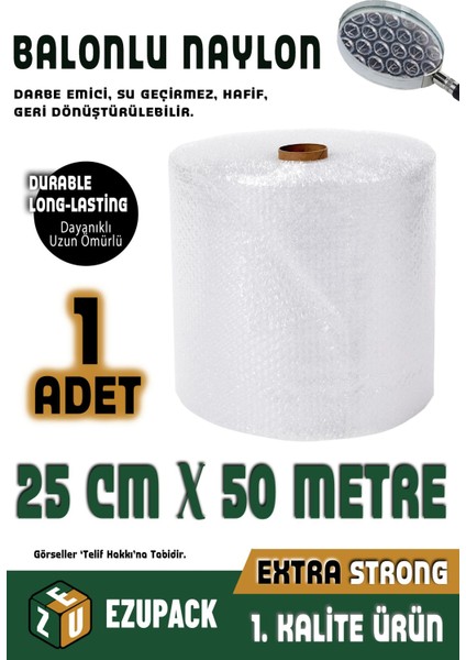 Özel Ebat 25 cm x 50 Metre Balonlu Naylon Patpat Kalın Havalı Naylon Pat Pat Pıt Pıt