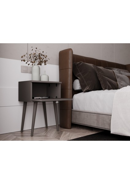 Melura Komodin %100 Mdf Lake Boyalı Ahşap Ayak fiyatları