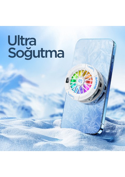 Iceq | Telefon Soğutucu | Magsafe & Klips | Rgb LED Ekranlı 3 Kademe Sessiz Fan fiyatları