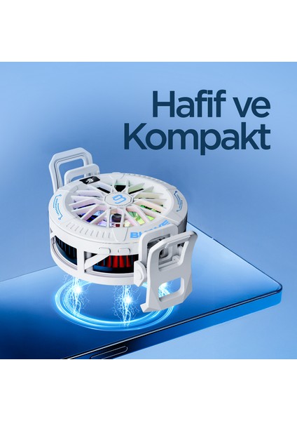 Iceq | Telefon Soğutucu | Magsafe & Klips | Rgb LED Ekranlı 3 Kademe Sessiz Fan modelleri