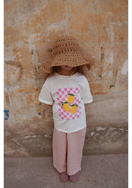 Limon Baskılı T-shirt Müslin Pantolon Takım fiyatları