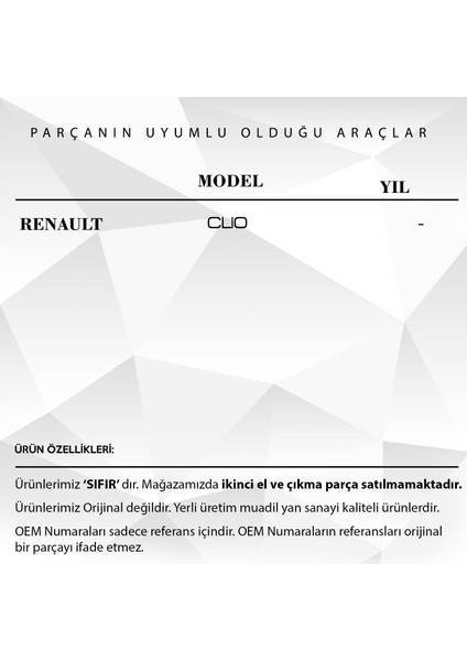 Renault Clio Için Klima Klepe Havalandırma Kapak Kol Motor Dişli fiyatları