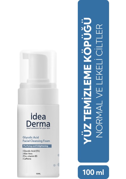 Idea Derma Glikolik Asit Yüz Yıkama Köpüğü 100 ml