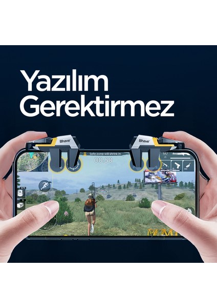 Ace Q | Mekanik Mobil Oyun Tetiği | 4 Buton | Pubg Tetik | Düşük Gecikme | Taşıma Kutulu modelleri