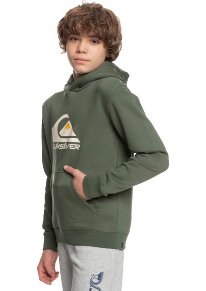 Çocuk Sweatshirt Big Logo Yeşil Günlük Giyim