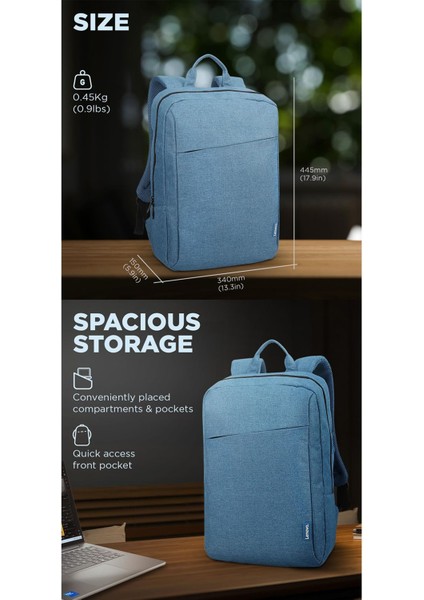 Sırt Çantası 15.6 Inç B210 Laptop Çantası, Hızlı Powerbank, Termos, Laptop Standı, Mousepad 5'li Set