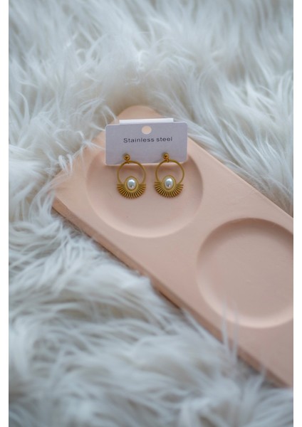 İnci Detay Çelik Küpe modelleri