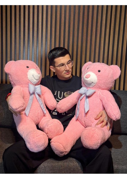 Papyonlu Pembe Dev Büyük Peluş Ayıcık 80CM Sevgililer Günü Özel Ayıcık, Hediyelik Ayı fırsatları