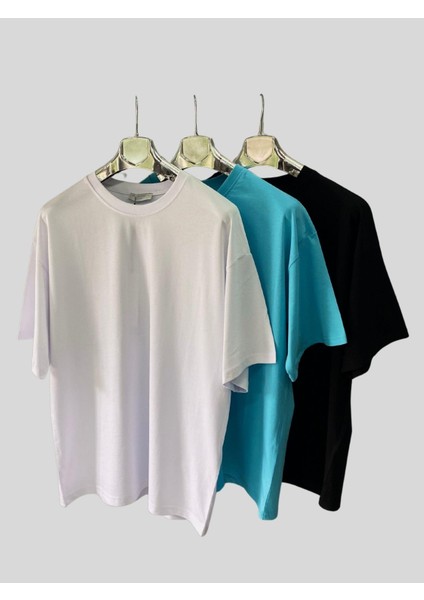 Kadın/erkek Unisex Oversize 3'lü T-Shirt