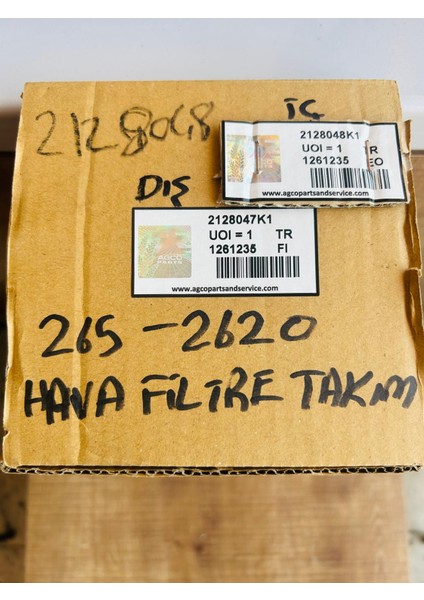 Massey Ferguson 265-2620 Uyumlu Hava Filitresi Iç Dış Takım Agco fırsatları