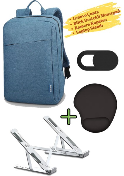 Sırt Çantası 15.6 Inç B210 Laptop Çantası, Kamera Kapatıcı, Laptop Standı, Bilek Destekli Mousepad