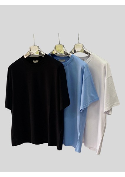 Kadın/erkek Unisex Oversize 3'lü T-Shirt