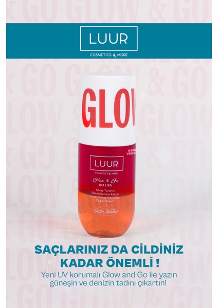 Glow & Go Belliza Çift Fazlı Saç Bakım Spreyi, Elektriklenme Karşıtı, Isı Koruyucu, Parlaklık 100 ml
