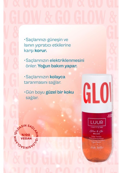 Glow & Go Belliza Çift Fazlı Saç Bakım Spreyi, Elektriklenme Karşıtı, Isı Koruyucu, Parlaklık 100 ml fiyatları