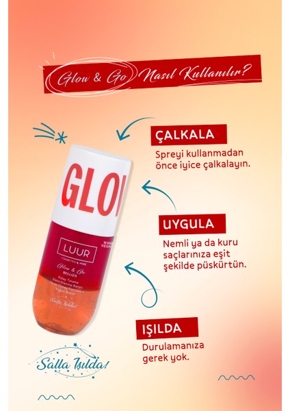 Glow & Go Belliza Çift Fazlı Saç Bakım Spreyi, Elektriklenme Karşıtı, Isı Koruyucu, Parlaklık 100 ml modelleri