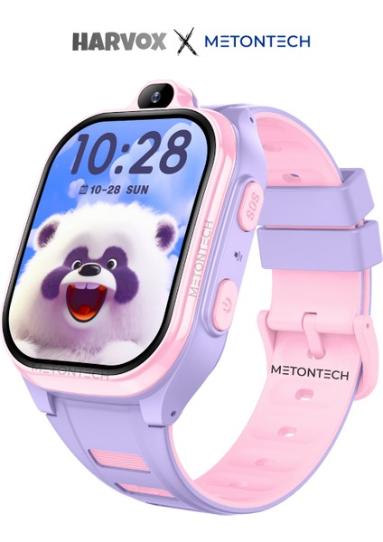 HARVOX HX Kids 4G Pro+ Plus Android Sim Kartlı Akıllı Çocuk Saati | GPS, Konum, Kamera, Görüntülü Görüşme, Yüz Tanıma Pembe