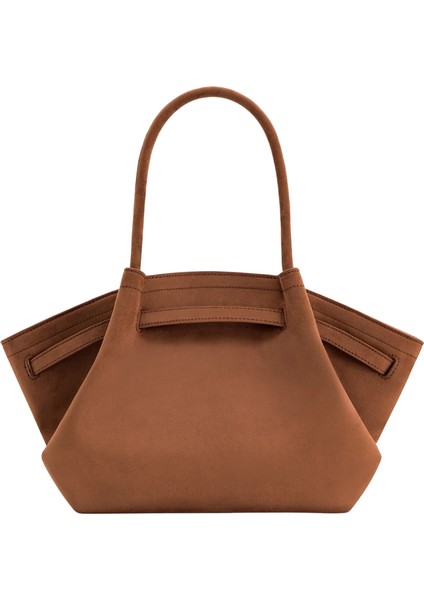 Kahverengi Hana Suni Süet Orta Boy Tote Çanta fırsatları