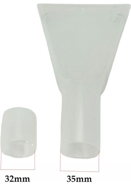 Koltuk ve Halı Yıkama Su Emici Vakum Başlığı Şeffaf Aparat 32-35MM