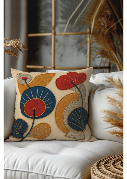 2’li Nakış Desenli, Çift Taraflı Baskı, Dekoratif Kırlent Kılıfı Seti – Bohem Stil, Fermuarlı fiyatları