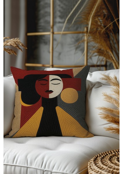 2’li Nakış Desenli, Çift Taraflı Baskı, Dekoratif Kırlent Kılıfı Seti – Bohem Stil, Fermuarlı fiyatları