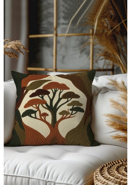 2’li Nakış Desenli, Çift Taraflı Baskı, Dekoratif Kırlent Kılıfı Seti – Bohem Stil, Fermuarlı fiyatları