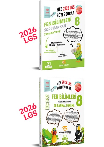 2026 LGS 8.sınıf Fen Bilimleri Soru Bankası ve Fen Bilimleri Ilk Doz Deneme Sinan Kuzucu