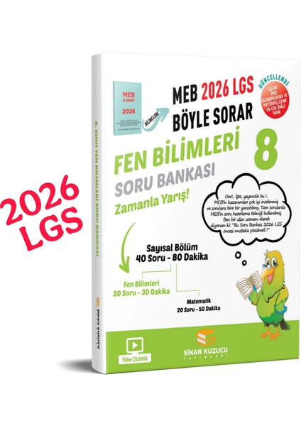 2026 LGS 8.sınıf Fen Bilimleri Soru Bankası ve Fen Bilimleri Ilk Doz Deneme Sinan Kuzucu fiyatları