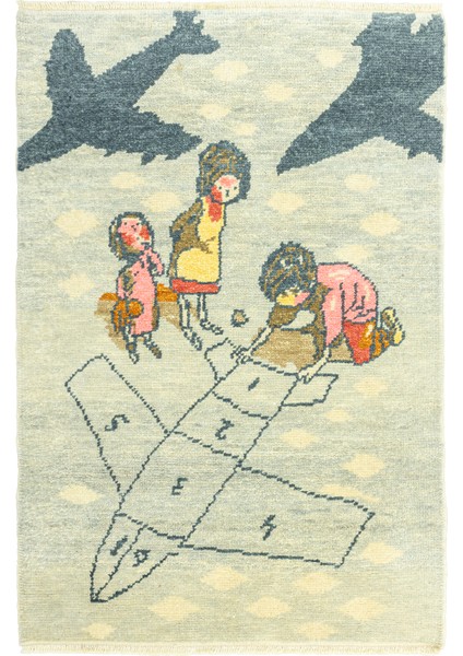 Bora Figürlü El Dokuma Uşak Halı 97X140 cm