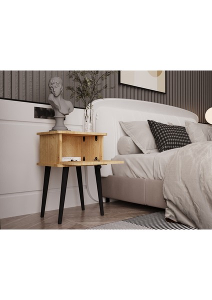 Lunaris Komodin %100 Mdf Lake Boyalı Ahşap Ayak fiyatları