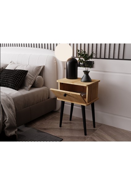 Lunaris Komodin %100 Mdf Lake Boyalı Ahşap Ayak modelleri