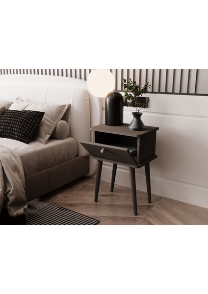 Lunaris Komodin %100 Mdf Lake Boyalı Ahşap Ayak modelleri