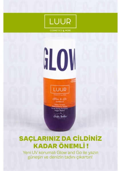 Glow & Go Luvella Çift Fazlı Saç Bakım Spreyi Canlandırıcı Etki, Kolay Tarama, Güneş Koruma 100 ml
