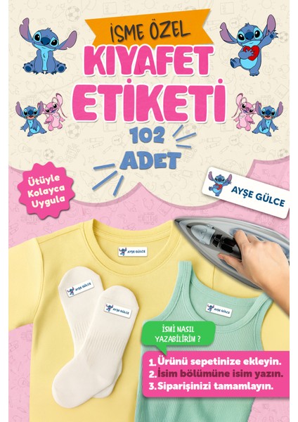 Kıyafet Etiketi - Okul Kıyafetlerine Kişiye Özel 30 Saniyede Kolay Uygulama Yıkamaya Dayanıklı Stic