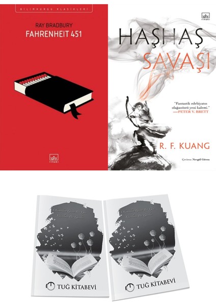 Fahrenheit 451 ve Haşhaş Savaşı (Ciltli) 2li Set + Hediyeli