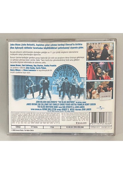 Cazcı Kardeşler (The Blues Brothers) VCD (Orjnal Dönem Baskı Vcd) fiyatları