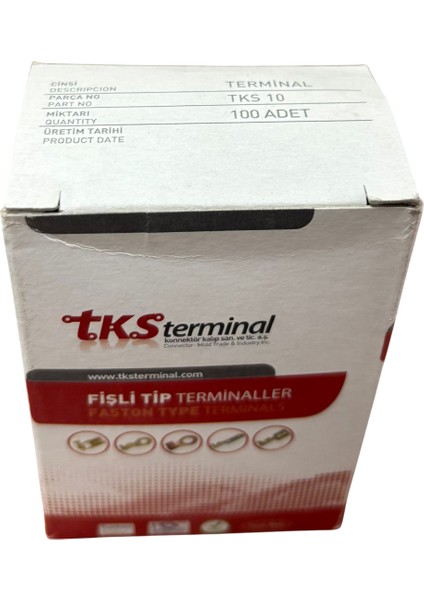 Tks 10 Fiş Terminali Pabuç 100 Adet Fiyatı fiyatları