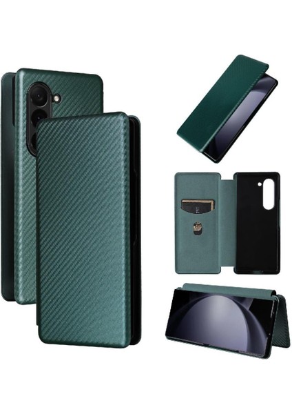 Samsung Galaxy Z Için Flip Case Kart Tutucu Kickstand Fiber ile 6 5g Kat (Yurt Dışından)