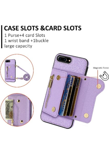 IPhone 7 Için Kılıf Artı/8 Artı Kart Yuvaları Uzun Kayış Hafif Mini (Yurt Dışından) fiyatları