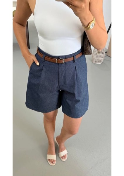 Kemerli Şehir Boy Şort