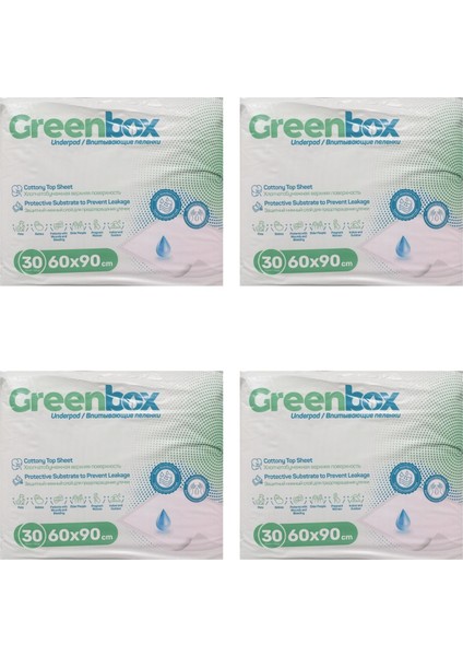 Greenbox - Hasta Altı Serme Bezi 60X90 - 30 Adetli - 4 Paket