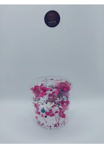 Isıya Dayanıklı Çift Cidarlı Canlı Kurutulmuş Çiçekli Cam Kahve Kupası fırsatları