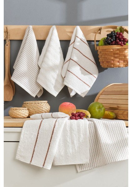 Sophia Mutfak Havlusu 6 Adet (45X30 Cm) Krem
